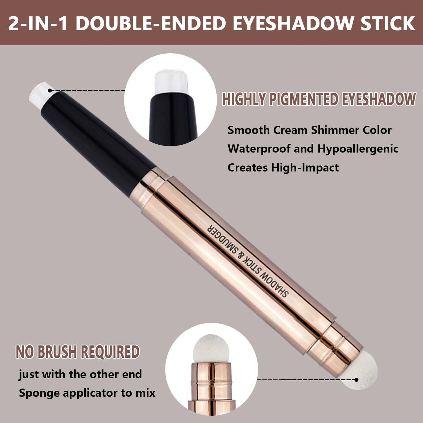 LGSZGDCN White Eyeshadow Stick and Buildable Eye Shadow Glitter Primer Palette Shimmer Pencil Long Lasting Waterproof Highlighter Pen Makeup Hypoallergenic Eye Liner Multi-Dimensional eyes Look
