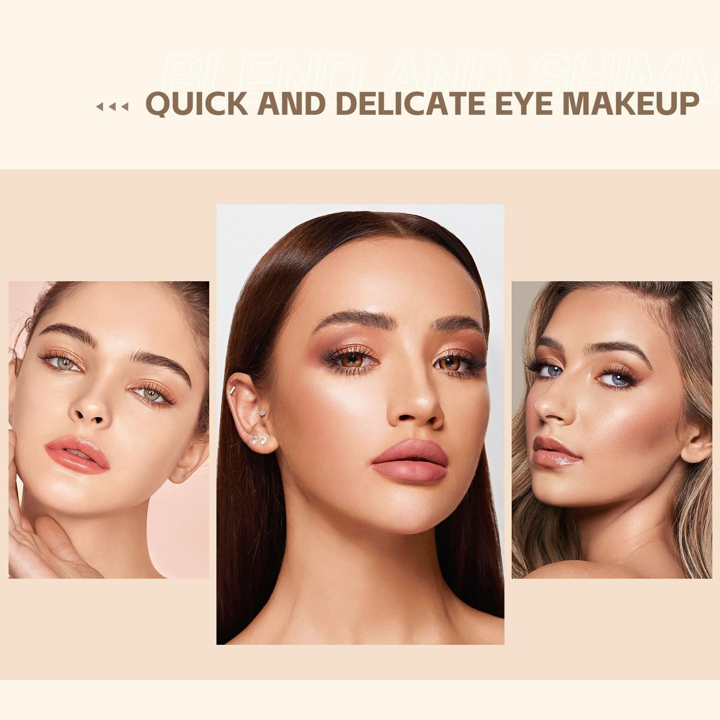 MooGlamor 6 Pcs Glitter Eye Shadow Stick Shimmer Eye Shadow Set with Two-Color Gradient and Waterproof Eyeshadow Pen for Long Lasting Eye Makeup Gift