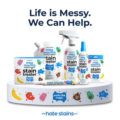 Miss Mouth's Messy Eater Stain Treater Spray - 4oz 2 Pack Stain Remover - Newborn & Baby Essentials - No Dry Cleaning Food, Grease, Coffee Off Laundry, Underwear, Fabric