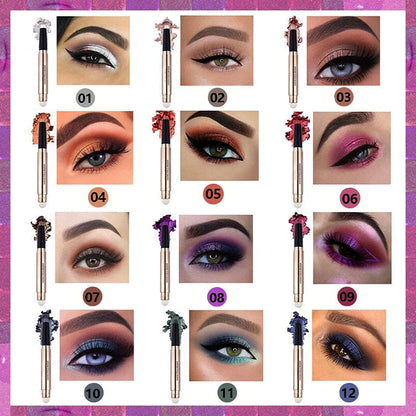 LGSZGDCN White Eyeshadow Stick and Buildable Eye Shadow Glitter Primer Palette Shimmer Pencil Long Lasting Waterproof Highlighter Pen Makeup Hypoallergenic Eye Liner Multi-Dimensional eyes Look