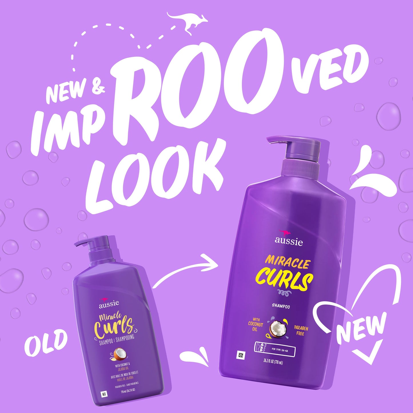 Aussie Miracle Curls Shampoo for Curly Hair with Coconut Oil, Paraben Free, 26.2 oz, 778 ml