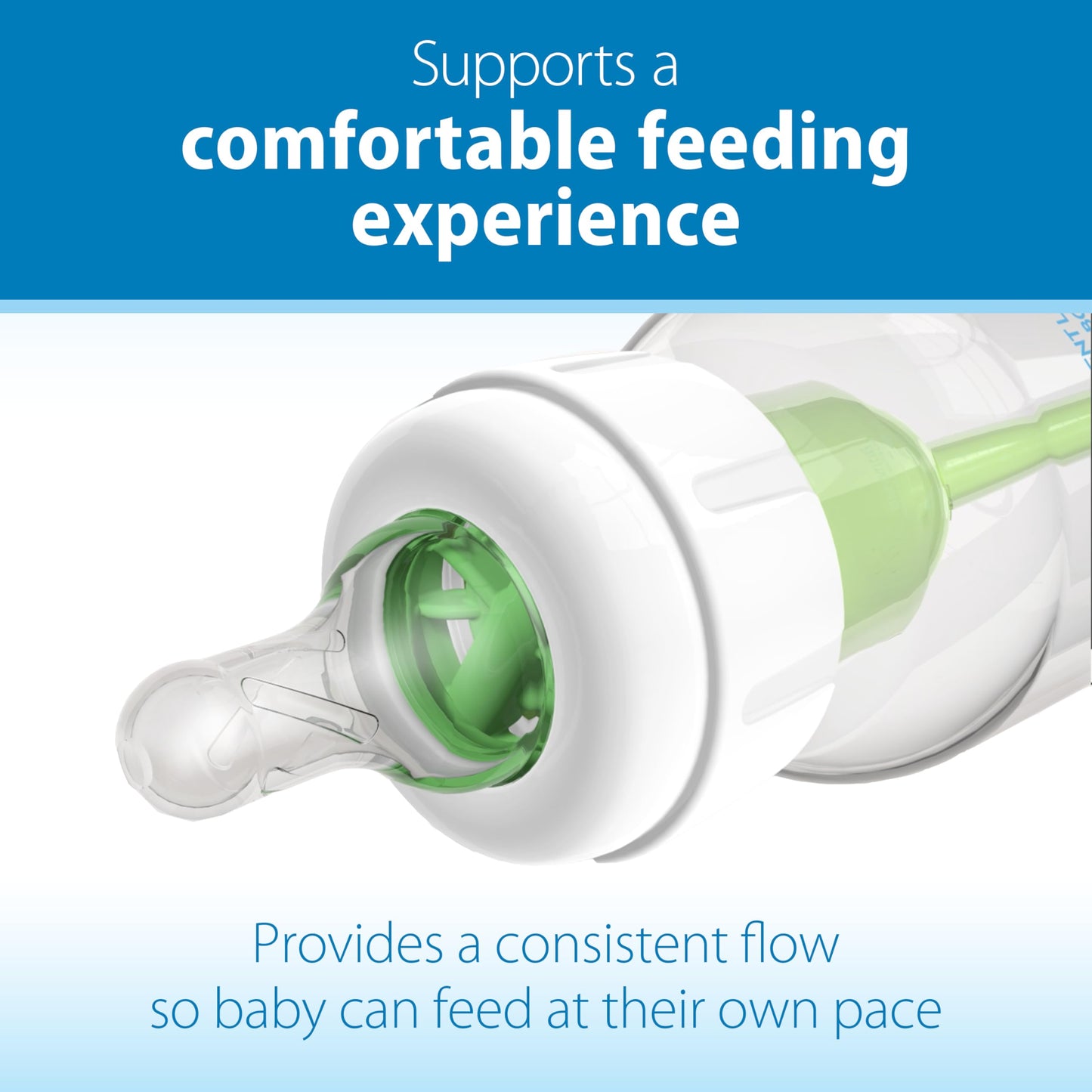 Dr. Brown's Natural Flow Anti-Colic Options+ Narrow Baby Bottle, 2 oz/60 mL, with Preemie Flow Nipple, 0m+, 4 Pack