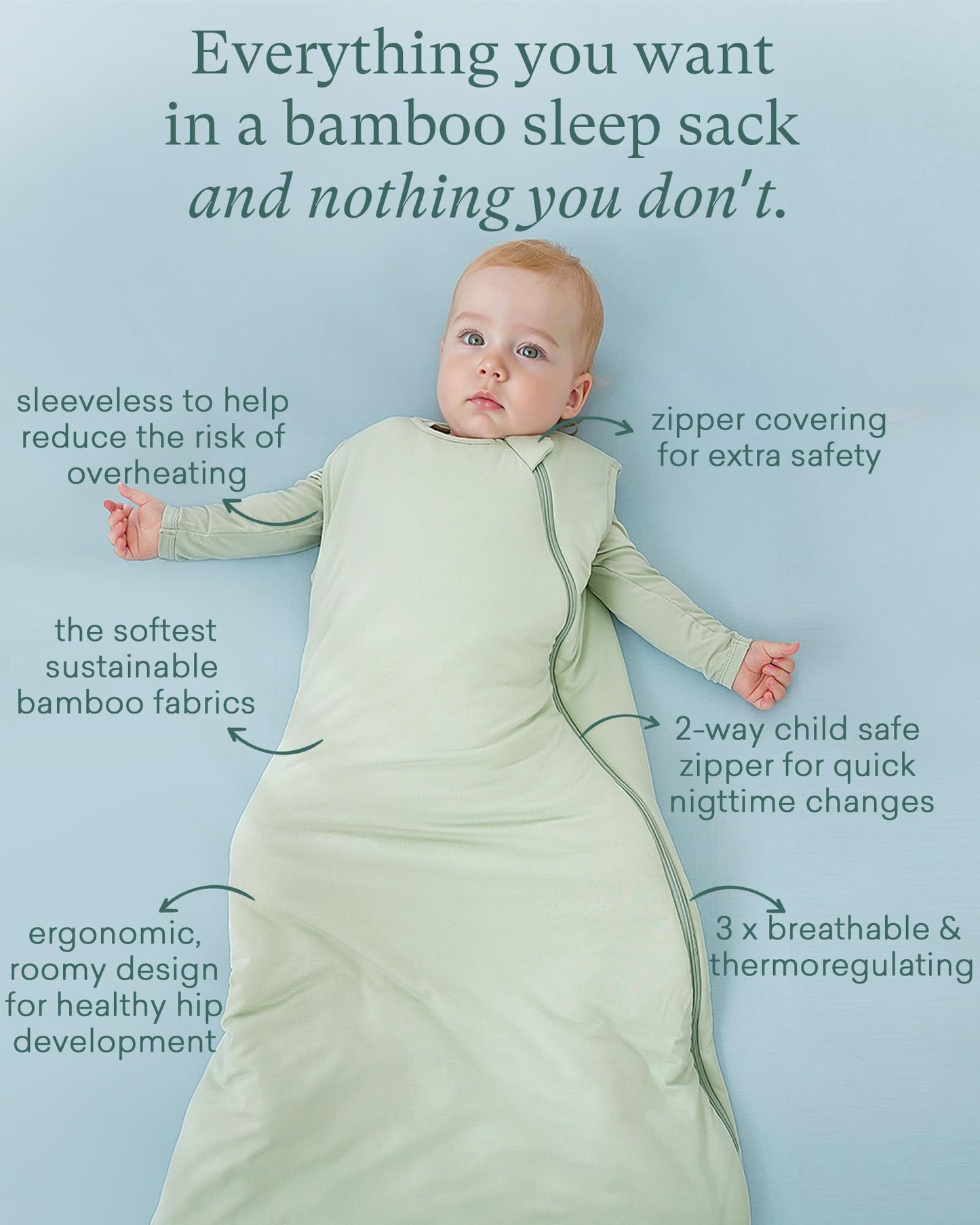 PurComfy Supersoft Sleep Sack 1.0 TOG, Premium Bamboo Viscose Baby Sleeping Bag, 2-Way Safe Zipper Sleep Sacks 6-15 Months (Whale)