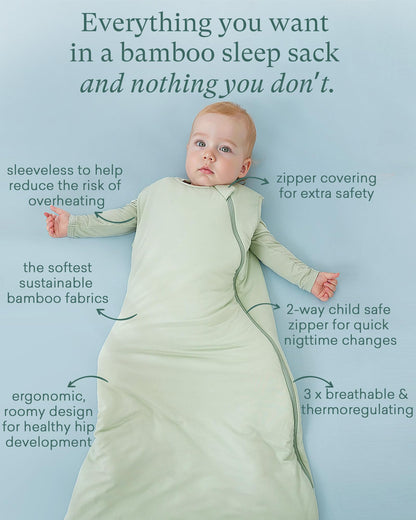 PurComfy Supersoft Sleep Sack 1.0 TOG, Premium Bamboo Viscose Baby Sleeping Bag, 2-Way Safe Zipper Sleep Sacks 6-15 Months (Whale)