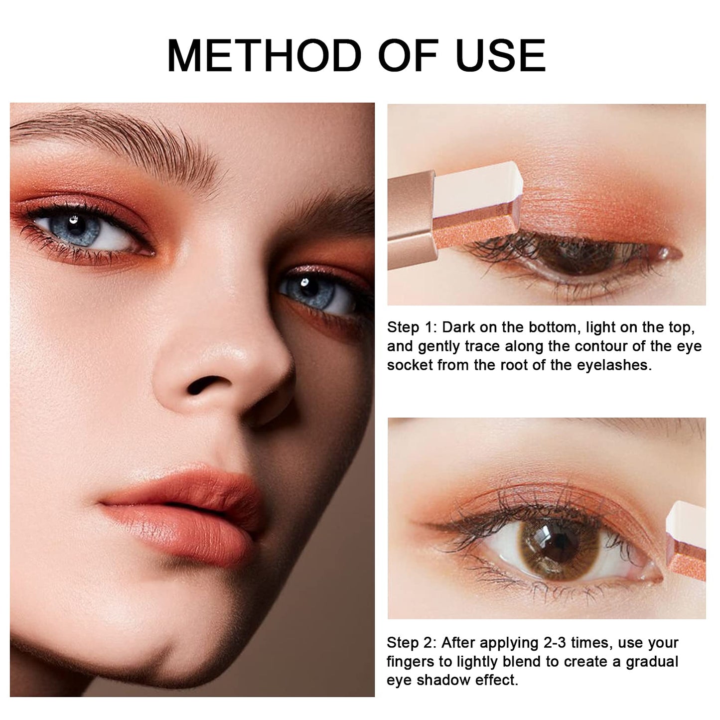 LOKFAR 12 Colors Glitter Eye-shadow Stick Set, Two-Tone Shimmer Gradient Shadow, Duo Chrome Metallic Eyeshadow Stick Waterproof Glitter Eye Shadow Pen for Women Eye Makeup (6 Pcs)