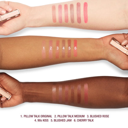 Charlotte Tilbury Pillow Talk Blush Balm Lip Tint - Long-Lasting Sheer Lipstick & Balm & Tint For Hydrated, Plumper Looking Lips - Pillow Talk