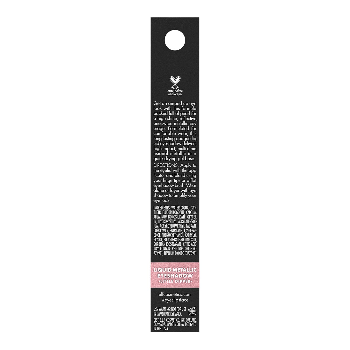 e.l.f. Liquid Metallic Eyeshadow, Gel Formula, High-Impact Multi-Dimensional Finish, One-Swipe Coverage, Little Dipper, 0.1 Fl Oz (3mL)