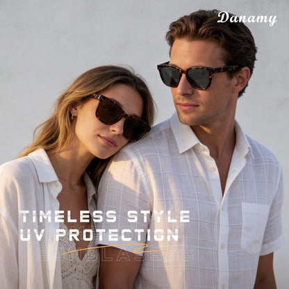 DANAMY Sunglasses Womens Polarized Sunglasses for Women Trendy Designer Mirrored UV Protection Sun Glasses