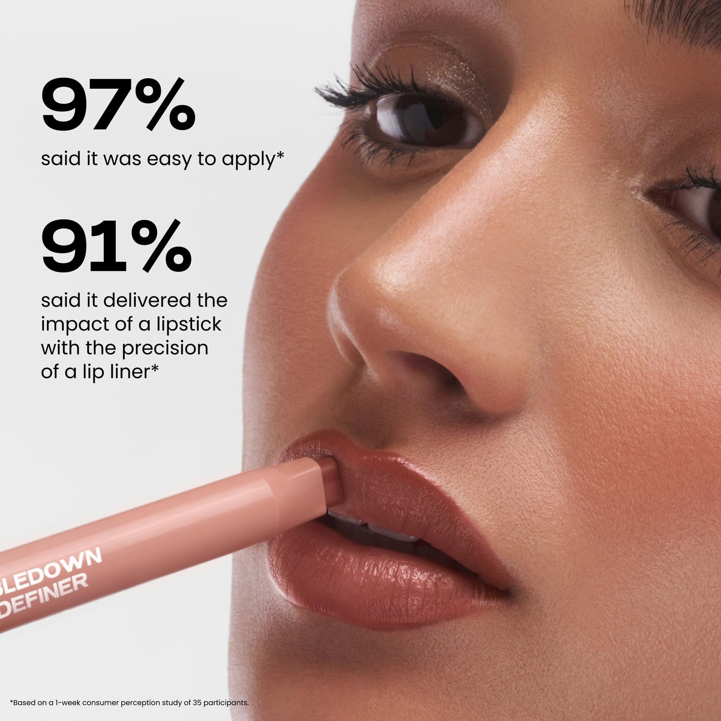 Sacheu DoubleDown Lip Definer — 2-in-1 Lip Liner & Balm — Long-Lasting Korean Make Up Lipstick with Satin Finish, Avocado Oil & Vitamin E (Glossed Over)