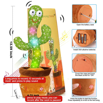 Emoin Talking Cactus Toy, Interactive Toys Dancing Cactus Toy Mimicking Repeating What You Say, Toddler Infant Baby Toys Gifts for 6 7 8 9 10 Month Old Baby Toys for 1 2 3 Year Old Boy Girl