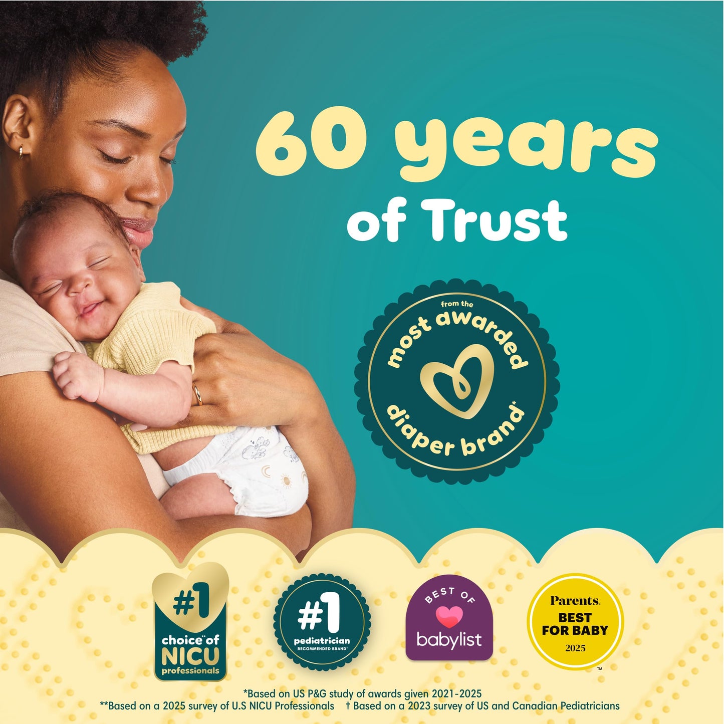 Pampers Swaddlers Diapers, Size 5 (20-37 lbs), 132 Count, Absorbent, Keeps Baby Dry and Comfortable, Skin Safe Disposable Baby Diaper (Packaging May Vary)