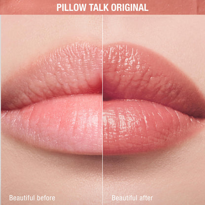 Charlotte Tilbury Pillow Talk Blush Balm Lip Tint - Long-Lasting Sheer Lipstick & Balm & Tint For Hydrated, Plumper Looking Lips - Pillow Talk