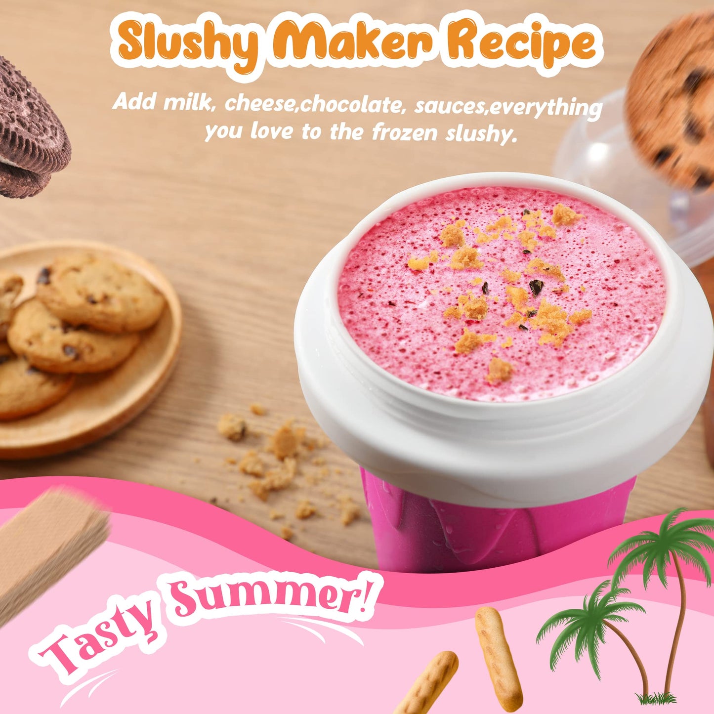 RELPOM Slushie Cup, Funny Slushy Maker Cups, Cool Stuff Things Gadgets, Stocking Stuffers White Elephant Gifts Party Favors, Christms Classroom Gifts and Prizes for Boys Girls Teens Students