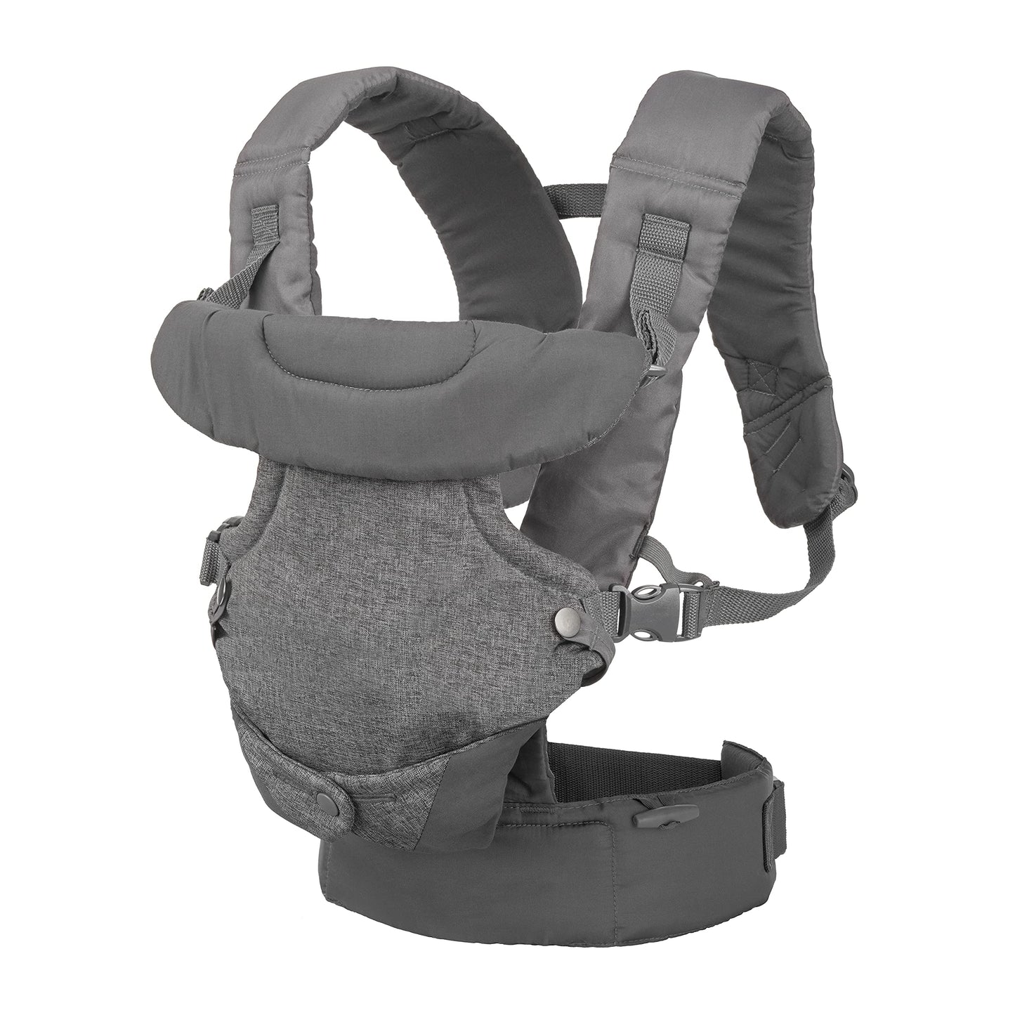 Infantino Flip 4-in-1 Convertible Baby Carrier, Adjustable, Ergonomic Babywearing, Registry Essential, Baby Carrier for Newborn to Toddler, Gray