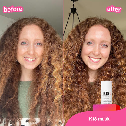 K18 Leave-In Molecular Repair Hair Mask - Peptide Hair Treatment Mask for Bleach, Color, Chemical + Heat Damaged Strands - Immediate + Lasting Damage Reversal in 4 Minutes (0.5 Fl oz)
